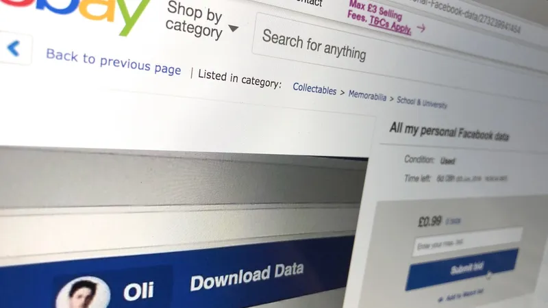 I put all my personal Facebook data on eBay